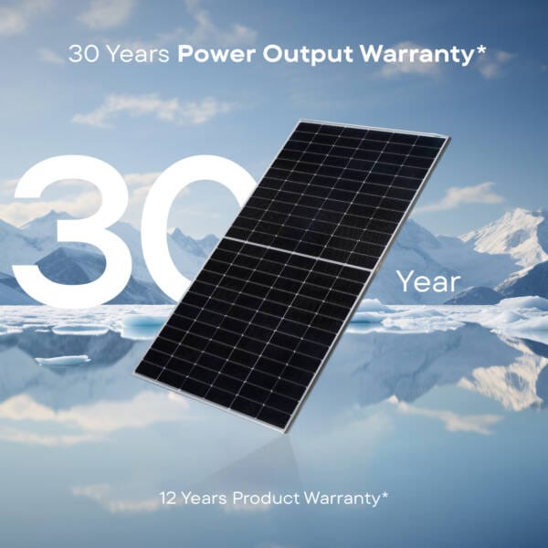 WAAREE 575Wp 144Cells 24 Volts TOPCON N-Type Framed Dual Glass Bifacial Non-DCR Solar Module - Image 5