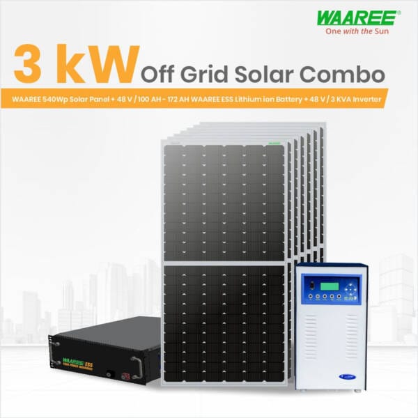 Waaree 3 kW Off-Grid Solar Combo