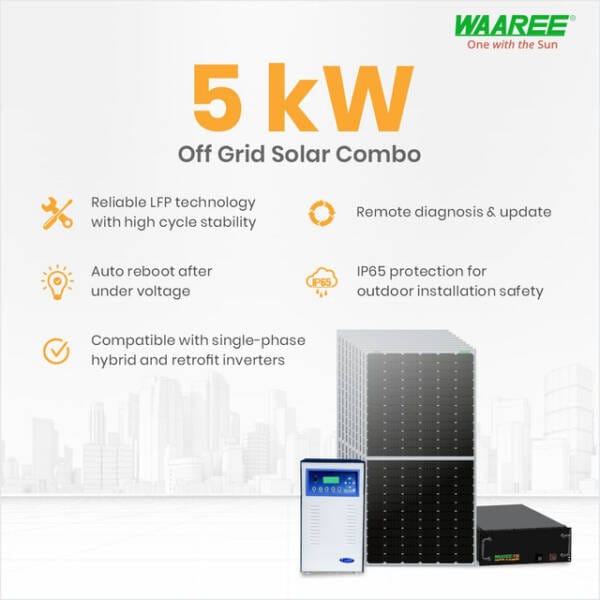 Waaree 5 kW Off-Grid Solar Combo - Image 4